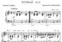 Черный кот ноты